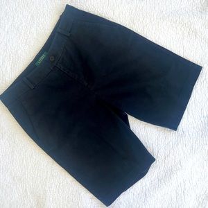 Lauren Ralph Lauren Women's Black Flat Front Walking Shorts; 10